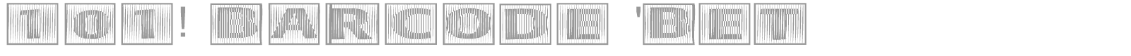 101! BarCode 'Bet font preview